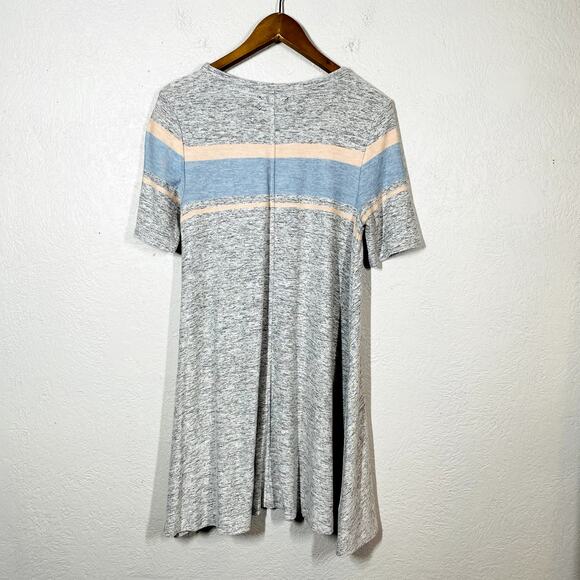 Lou & Grey Jersey Dress Casual Cap Sleeve Heather Gray - S - Picture 2 of 4
